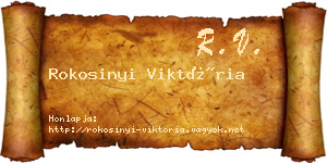 Rokosinyi Viktória névjegykártya